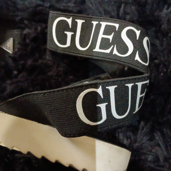 GUESS ANKLE SANDALS black and white size  8.5M. - Picture 5 of 6